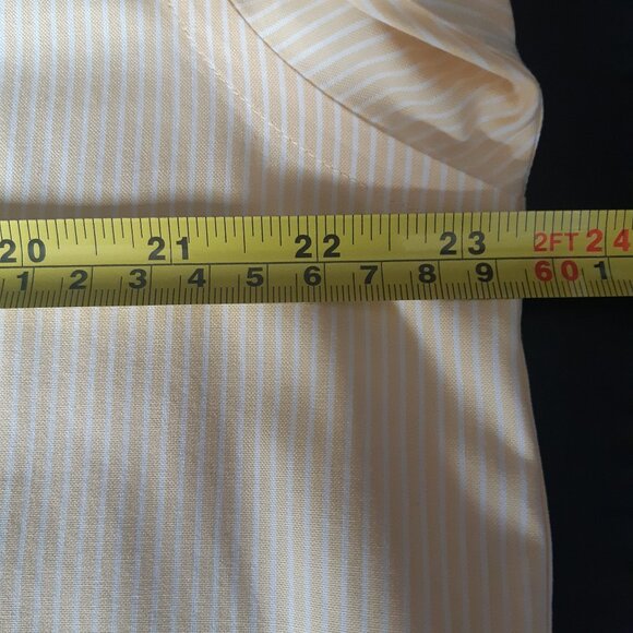 Eddie Bauer SZ M Relaxed Fit 100% Cotton Yellow Striped Men's Button Up Shirt - Picture 9 of 12